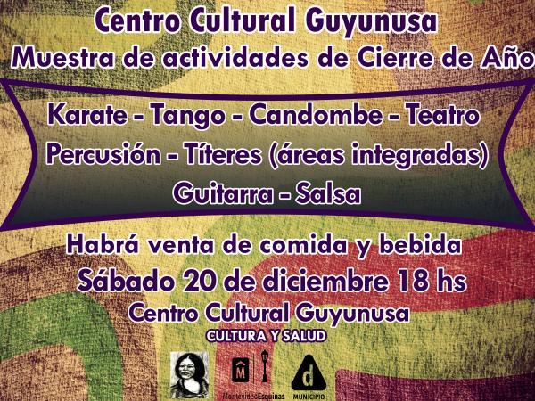 Cierre del año en Centro Cultural Guyunusa Programa Esquinas de la